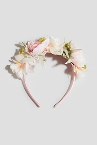 Flower-Appliquéd Hairband