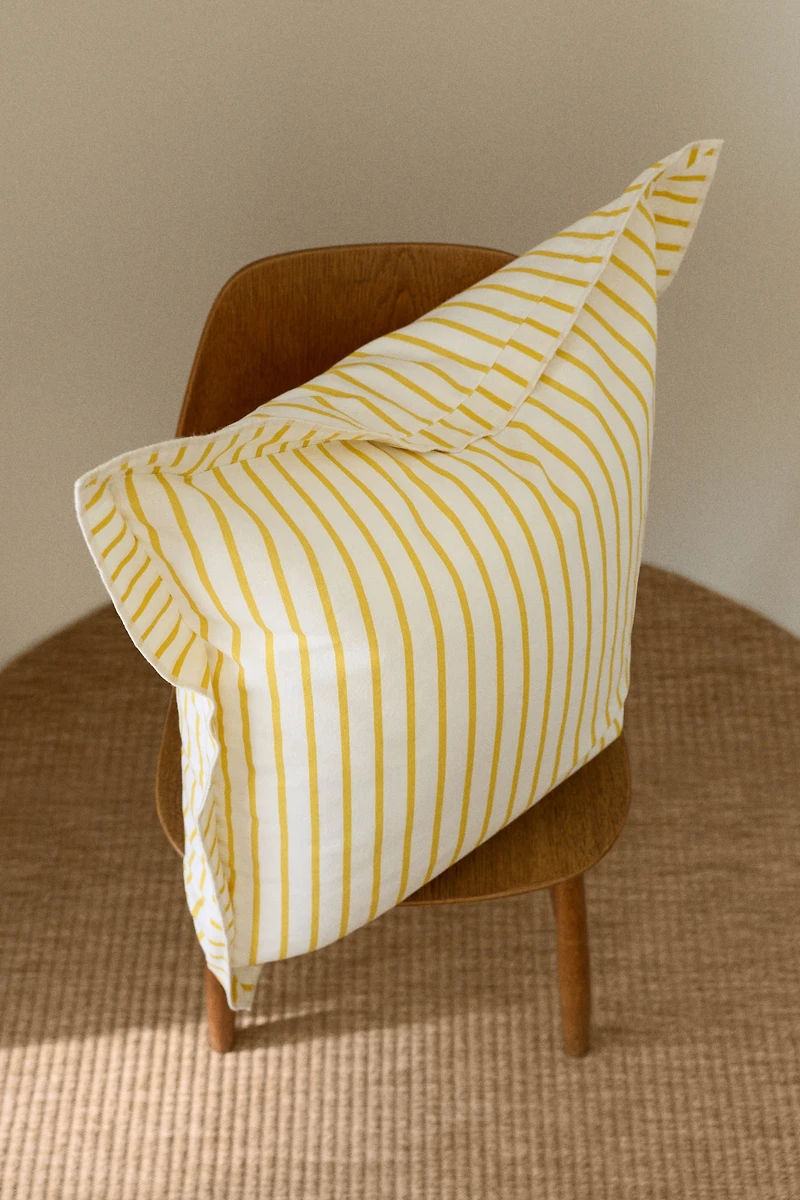 Housse de coussin en lin mélangé