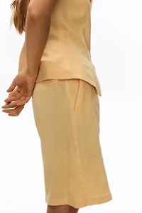 Short Bermuda en lin mélangé