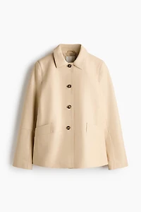 Leather Jacket with Collar