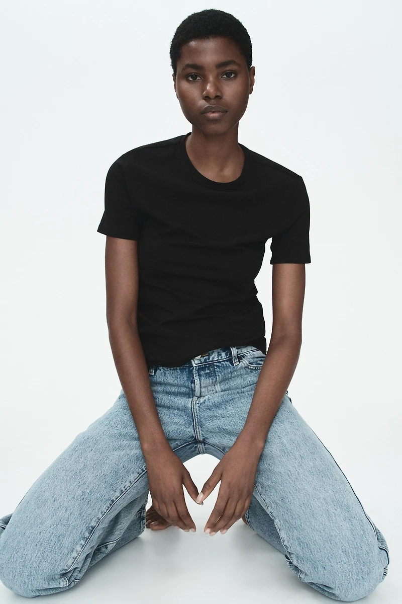 Fitted Cotton-Blend T-Shirt