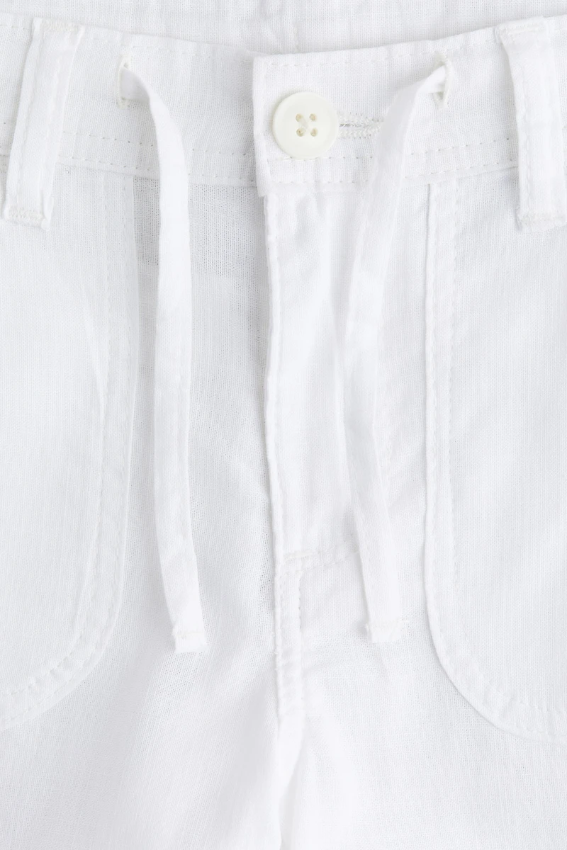 Wide-Leg Cotton Pants