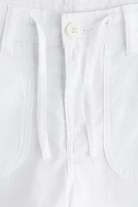 Wide-Leg Cotton Pants