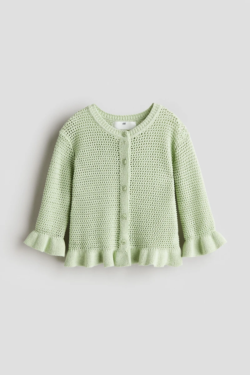 Crochet-Look Cardigan