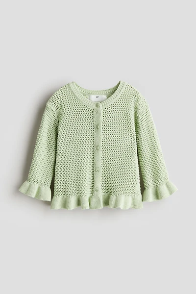 Crochet-Look Cardigan