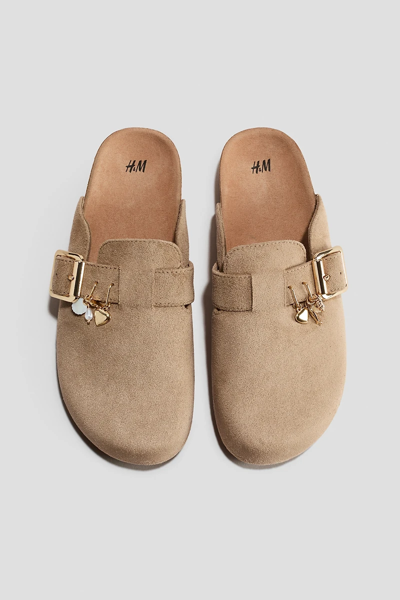 Charm-Detail Footbed Mules