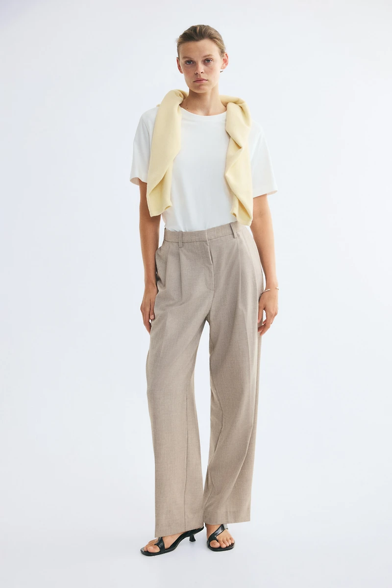 Barrel-Leg Dress Pants