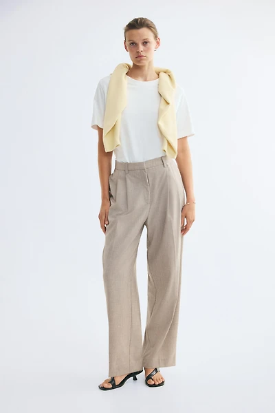 Barrel-Leg Dress Pants