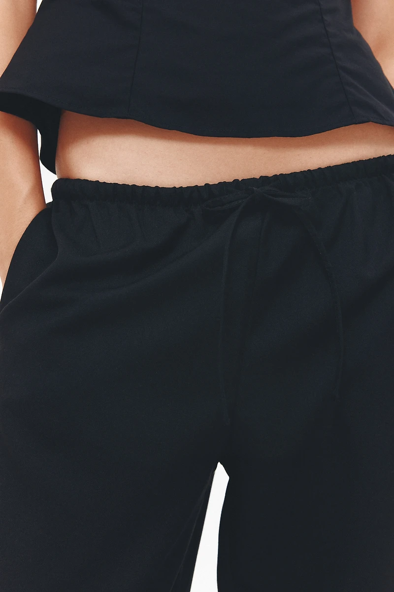 Twill Drawstring Pants