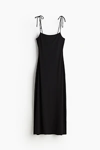 Tie-shoulder-strap Midi Dress