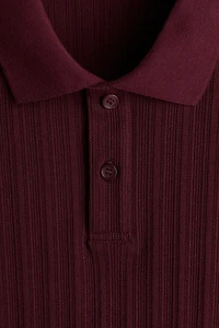 Slim-Fit Textured Jersey Polo Shirt