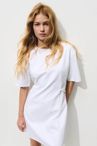 Buckle-Detail Denim Dress