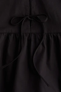 Tie-Front Poplin Dress