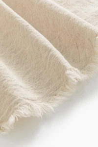 Raw-Edge Linen-Blend Bedspread