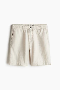 Regular Fit Linen Shorts