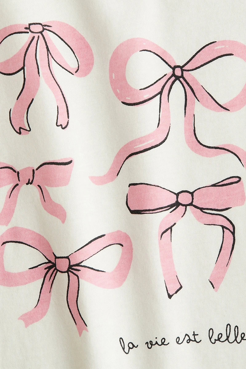 Haut imprimé avec manches à volants