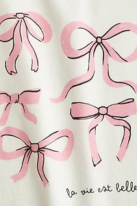 Haut imprimé avec manches à volants