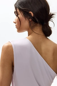 Draped One-Shoulder Dress