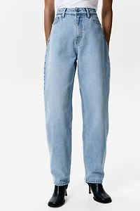 High Rise Barrel Leg Jeans