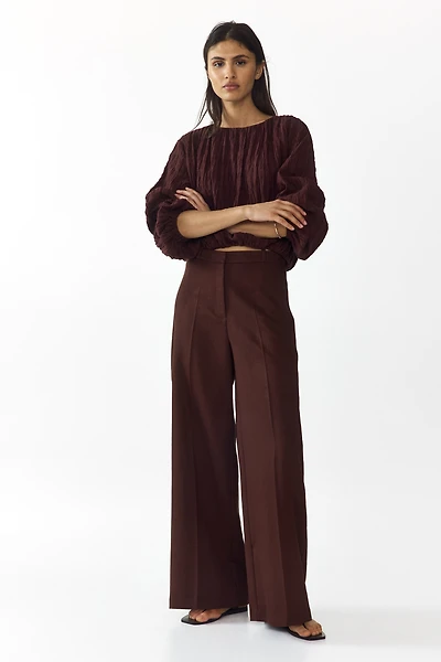 Wide-Leg Dress Pants