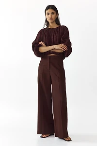 Wide-Leg Dress Pants