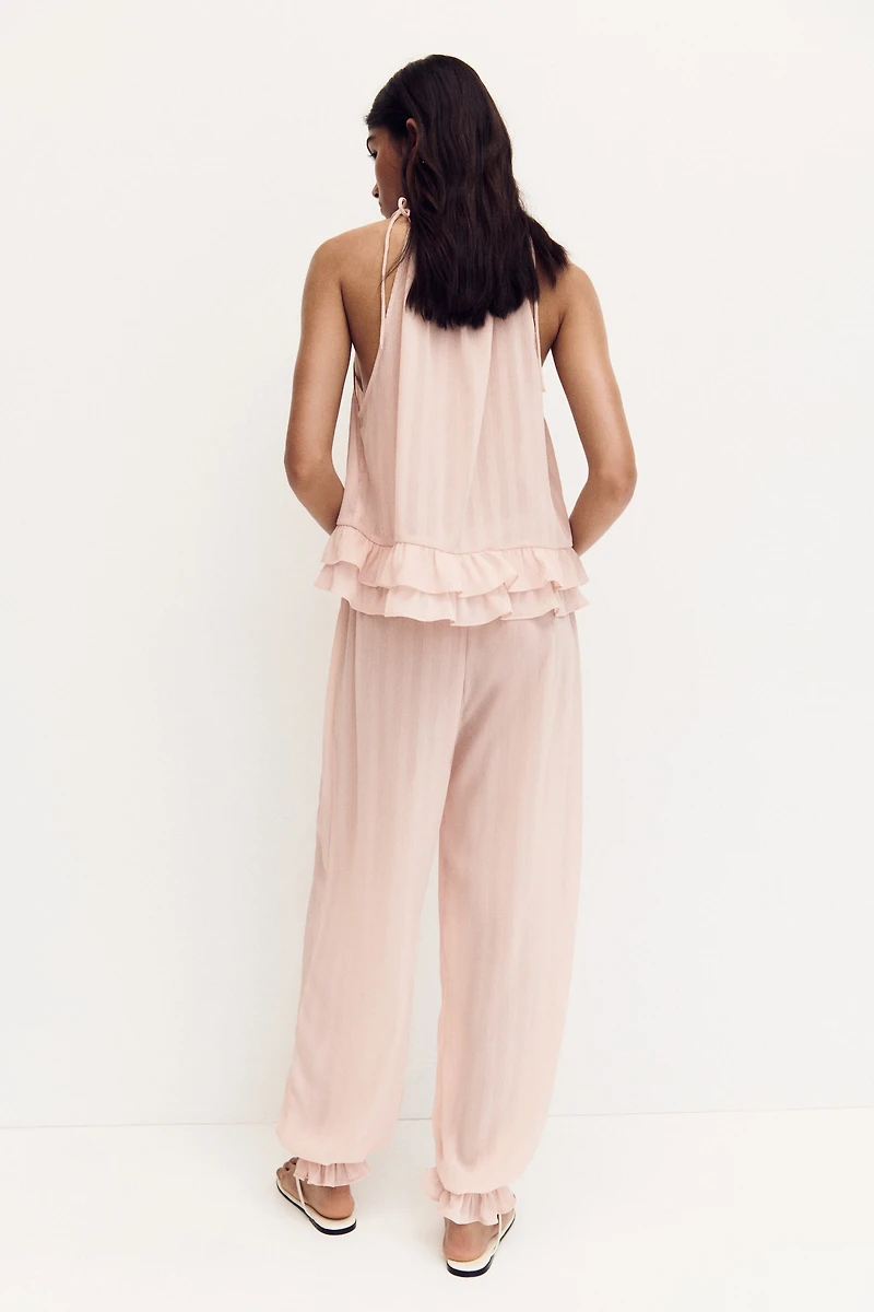 Pantalon froissé avec jambes ballon