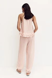 Pantalon froissé avec jambes ballon