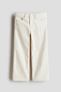 Wide-Leg Cotton Corduroy Pants