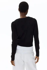 Fine-Knit Cardigan
