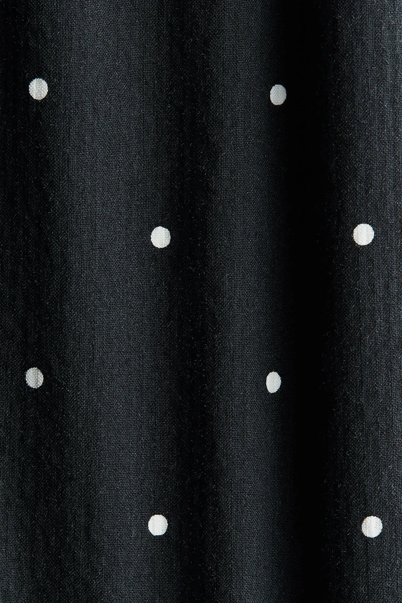 Pantalon en crépon de coton avec dentelle