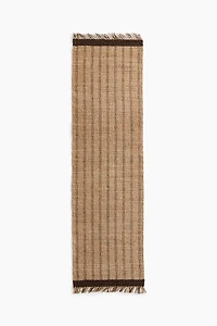 Jute Runner Rug with Fringe