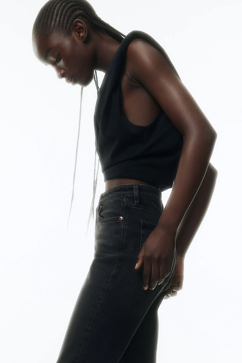 Slim Straight High Ankle Jeans