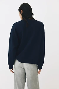 Sweatshirt with Printed Motif