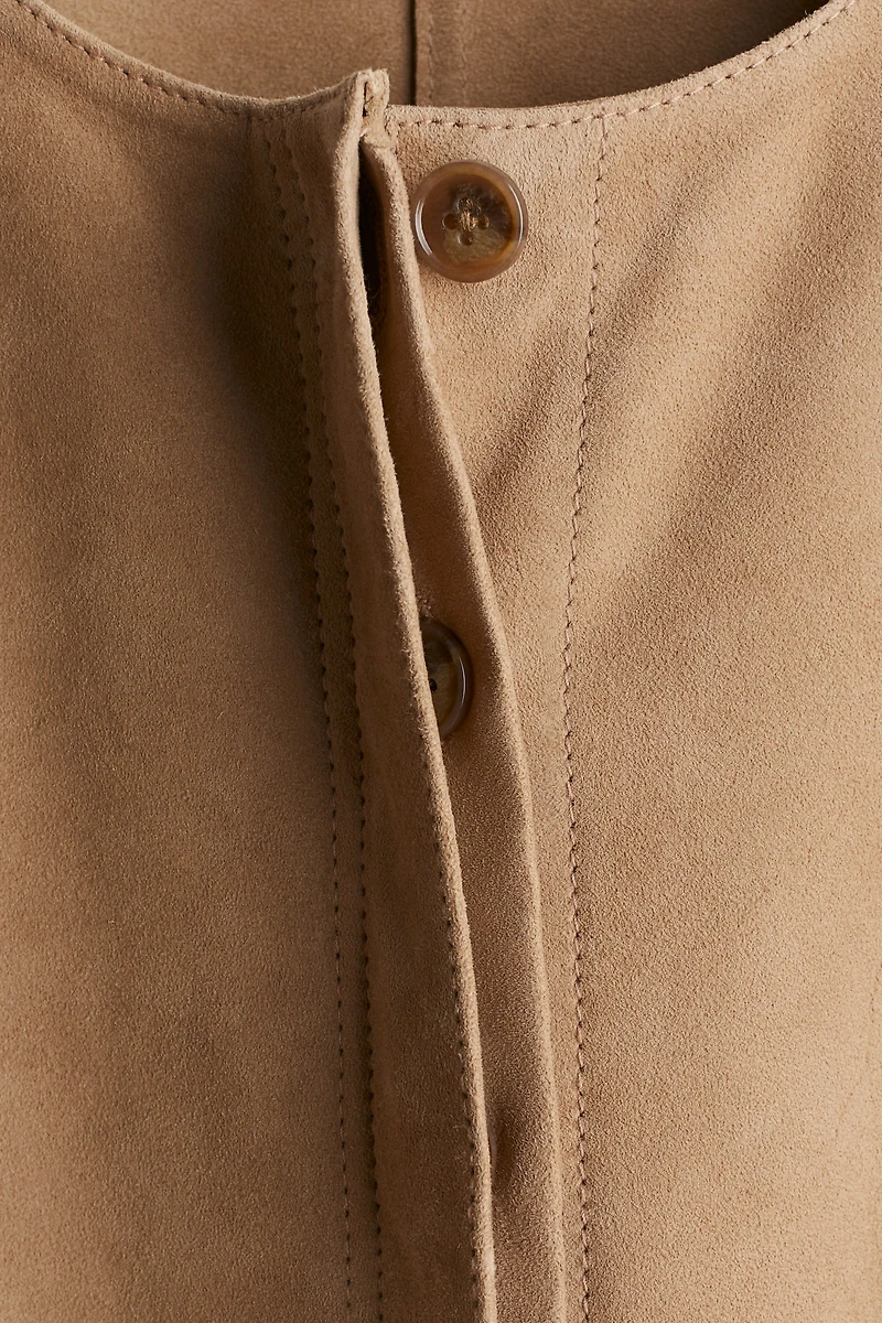 Suede Pullover Blouse
