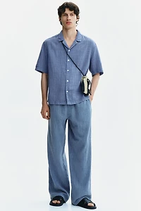 Pantalon ample en mousseline de coton
