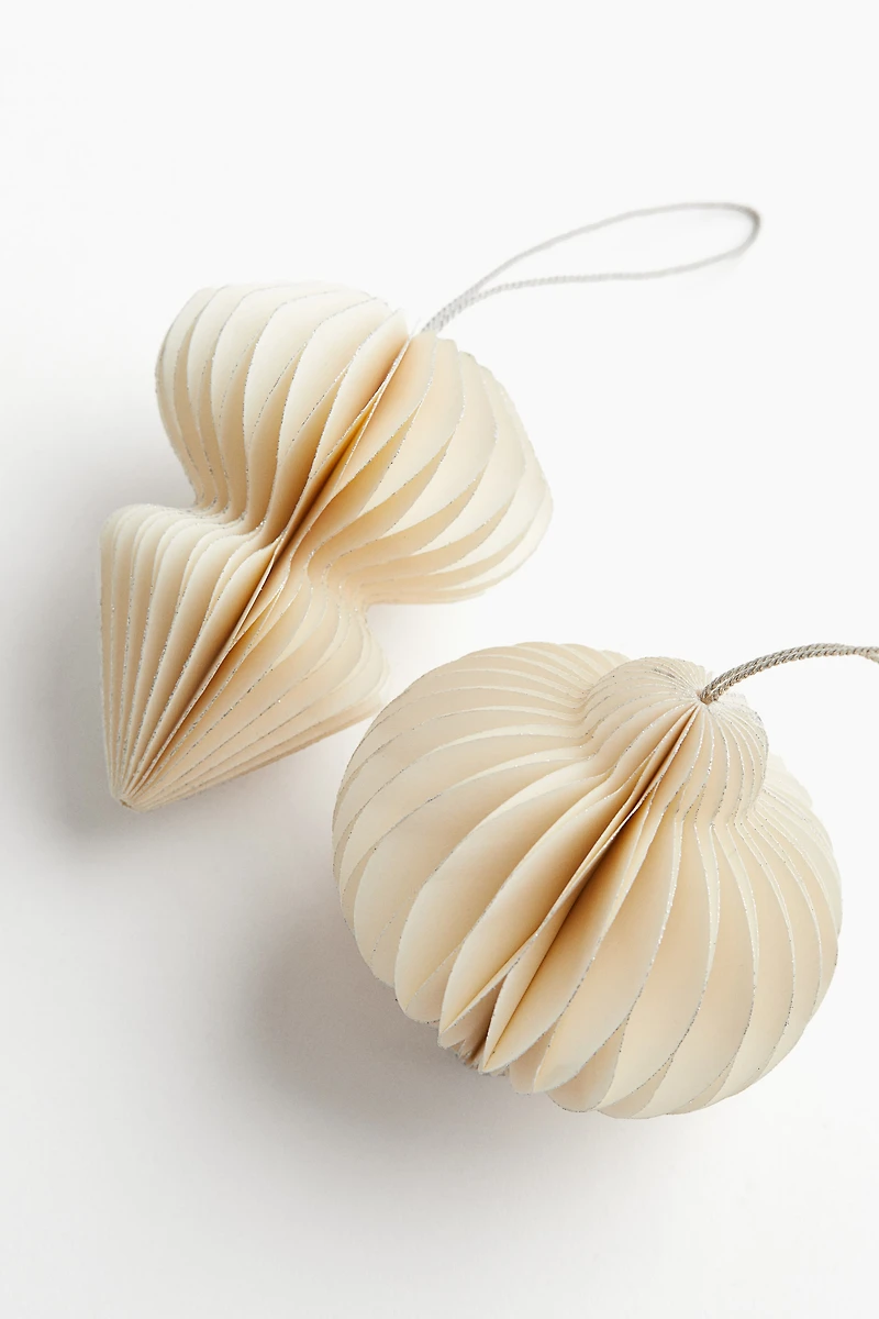 Lot de 2 décorations Noël en papier