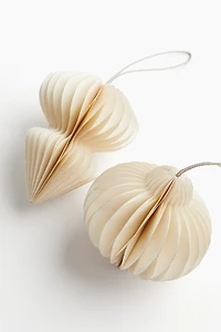 Lot de 2 décorations Noël en papier