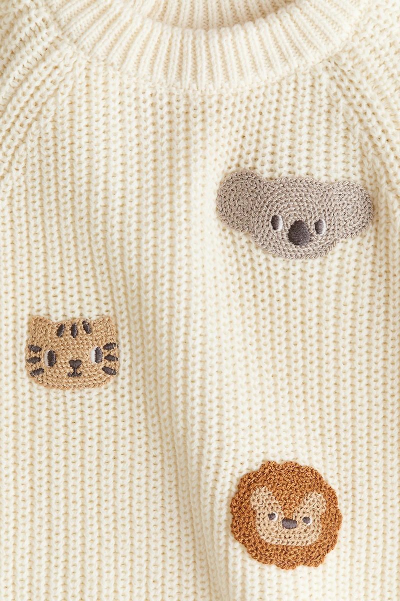 Motif-Detail Sweater