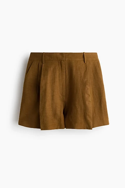 Dressy Linen-Blend Shorts