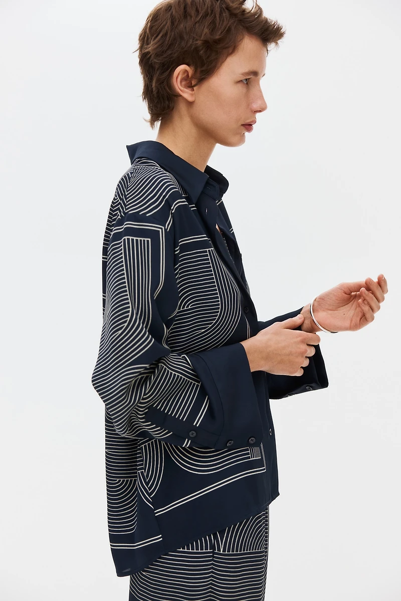 Chemise grande taille en sergé