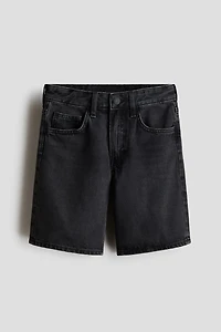 Loose-Fit Denim Shorts