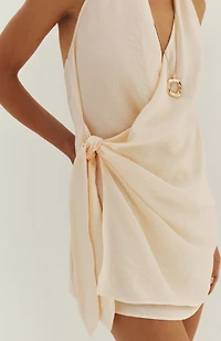 Robe de plage croisée avec dos nu