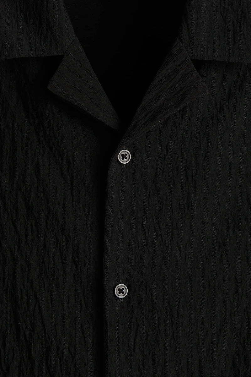 Loose-Fit Crinkled Resort Shirt