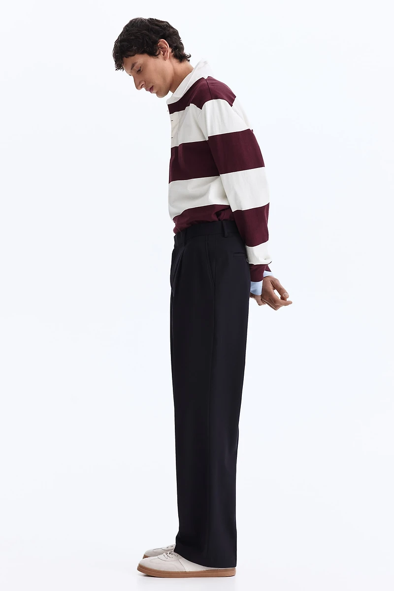 Relaxed-Fit Wool-Blend Tailored Pants