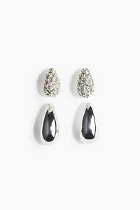 2 paires de boucles d'oreilles