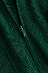 Half-Zip Mock Turtleneck Top