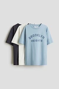 3-pack Loose-fit cotton T-shirts