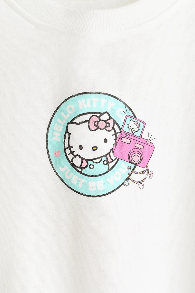 Long-Sleeved Printed Top