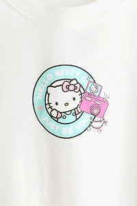 Long-Sleeved Printed Top