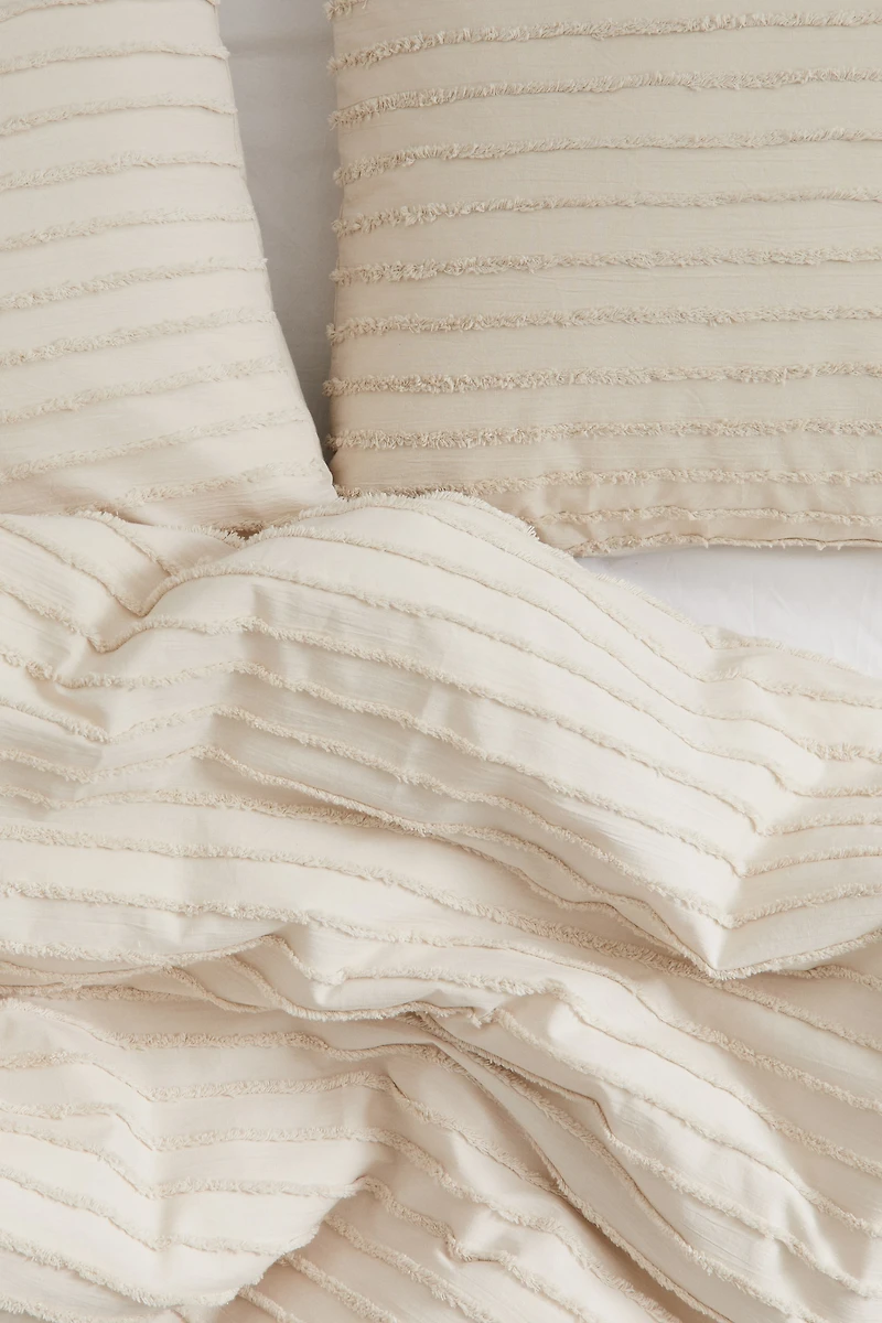 Tufted King/Queen Duvet Cover Set